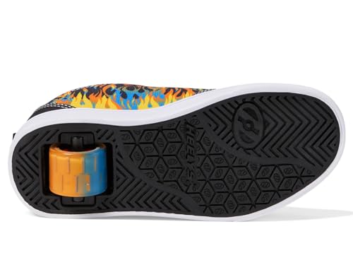 Image of HEELYS Pro 20 Prints Skate Shoes for Kids (Little Kid /Big Kid /Adult) - Low-Profile Wheels with ABEC Bearings Black /Orange /Blue /White Men's 8 M