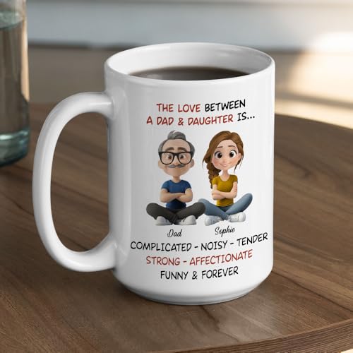 Taza personalizada para hija de cerámica blanca 11 oz miniatura 4