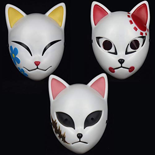 TOSOTO Cosplay Mask, Demon Slayer: Blade Kid Cosplay Mask Japanese Kabuki Costume Mask Halloween Masquerade Cosplay… - Image 3