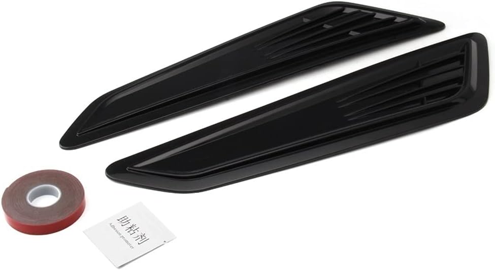 Kingzuo ボンネット 装飾 自動車 ダミーダクト エアダクト サイドダクト 車用エアインテークカバー 吸気口