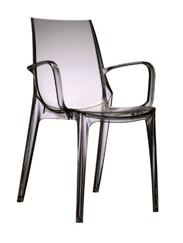 Set 2 pz. Poltrona Vanity Scab Design-Trasparente Fumè