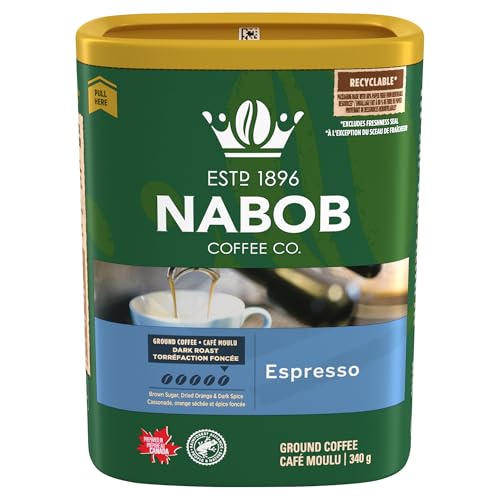 Nabob Café moulu Espresso torréfaction corsée 340 g - Caisse de 6