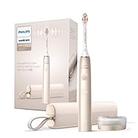PHILIPS Sonicare 9900 Prestige Rechargable Electric Toothbrush with SenseIQ, Our Most Advanced Toothbrush, All-in-One Brush Head, AI-Powered Sonicare App, HX9992/21 Champagne