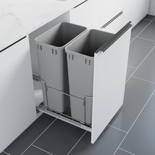 Contenedor de basura extraíble Dowell de 50 litros gris