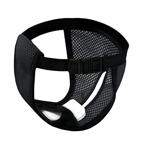 Worparsen Pañal Unisex para Perro, Ropa Interior para Cachorros, pañales para Mascotas, Buena Elasticidad, Tacto Suave Negro L