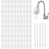 100 Stück Baumwollfilter für Wasserhahn, Filterbeutel, mit 10 Klettbänder