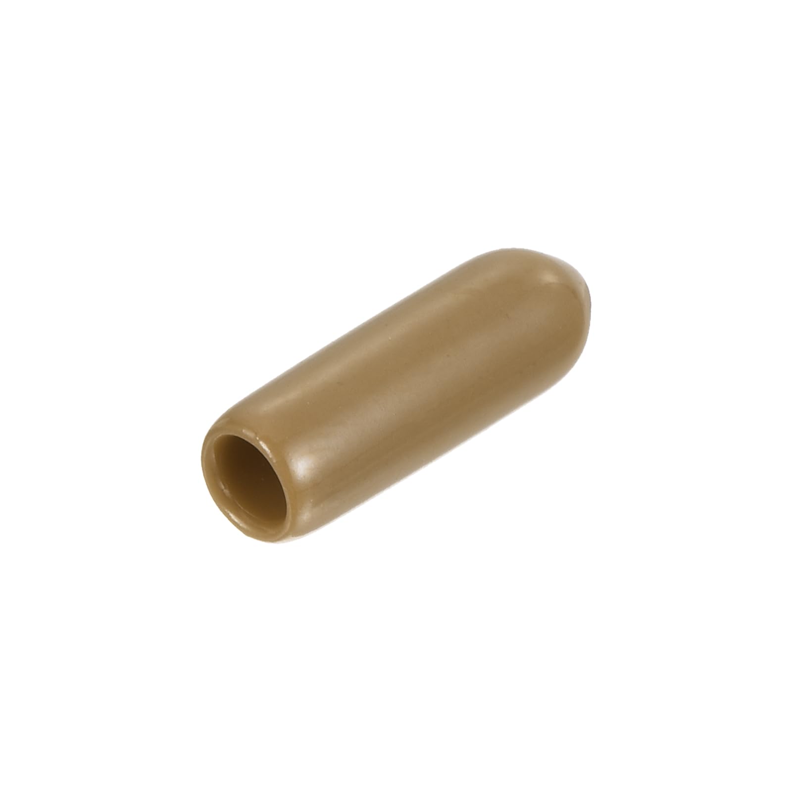uxcell 20pcs Rubber End Caps 3.5mm(1/8") ID Vinyl PVC Round Tube Bolt Cap Cover Screw Thread Protectors Light Brown
