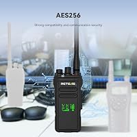 Retevis NR30D DMR Walkie Talkie Digital, Funkgerät mit großer Reichweite, AI-Rauschunterdrückung, IP67, Hohe Leistung, 2800 mAh, wasserdichte Walkie Talkies Für Sicherheitsteams (2 Stück) – Ansicht 4