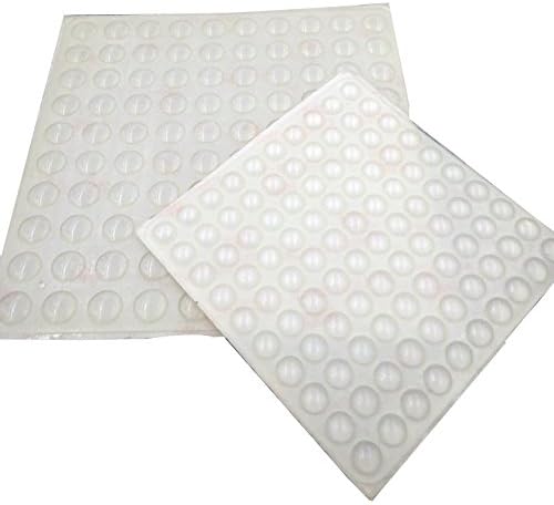 Bettli 200 Pack Small Clear 6mm (Dia) X 2mm (H) Round Cabinet and Furniture Bumpers - 100 Pack + 100Pack 8mm (Dia) X 1.5mm (H)