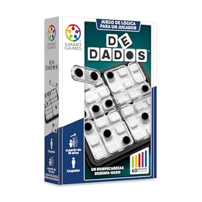 Smart Games - De Dados | Rompecabezas Niños 10 Años O Más | Juegos De Mesa Niños 10 Añoso Más | Rompecabezas Adultos De Lógica | Juegos De Viaje De 1 Jugador con 60 Desafíos | Ya disponible en tu tienda friki favorita! En mundofriki.es!