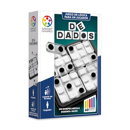 Smart Games - De Dados | Rompecabezas Niños 10 Años O Más | Juegos De Mesa Niños 10 Añoso Más | Rompecabezas Adultos De Lógica | Juegos De Viaje De 1 Jugador con 60 Desafíos