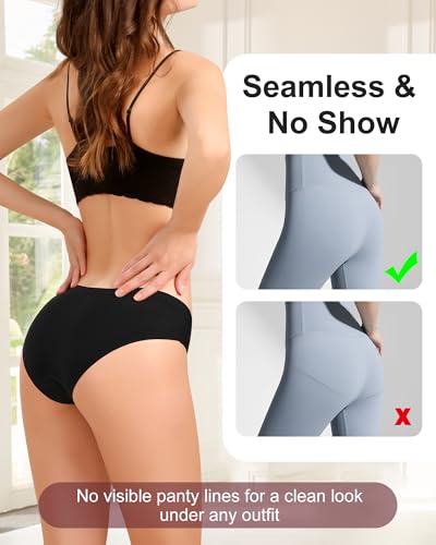 5-Count LEVAO Women's Seamless No-Show Hipster Underwear (S-L, Multicolor) from - image 3