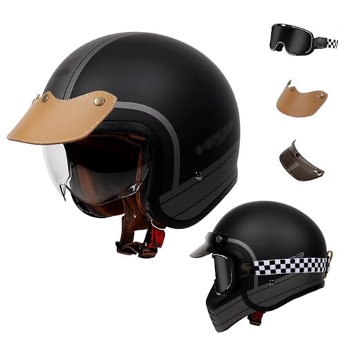 Casque jet rétro homologué ECE pour rouler en toute sécurité et exprimer votre style