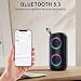 Bluetooth Lautsprecher mit Licht, RGB Blue tooth 5.3 Musikbox Tragbarer Bluetooth Box mit 20W Spitze, 52mm Durchmesser Dual Lautsprecher, IPX7 Wasserdicht Outdoor Speaker für Reisen/Party/Strand
