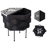 CHANGE MOORE 焚き火台 大型 簡単組み立て 【焼き網付き】 コンパクト バーベキューコンロ 高さ調整可能 焚火台 キャンプ アウトドア １台多役 収納袋付き 多人数にも対応