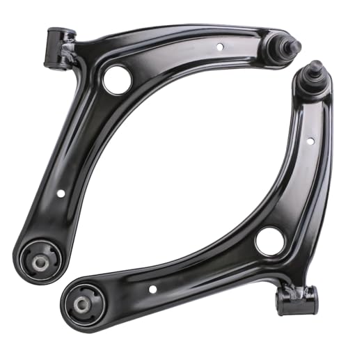 Image of Detroit Axle - Front End 8pc Suspension Kit for 07-17 Dodge Caliber Jeep Compass Patriot 2007 2008 2009 2010 2011 2012 2013 2014 2015 2016 2017, 2 Lower Control Arms 2 Sway Bars 4 Tie Rods Replacement