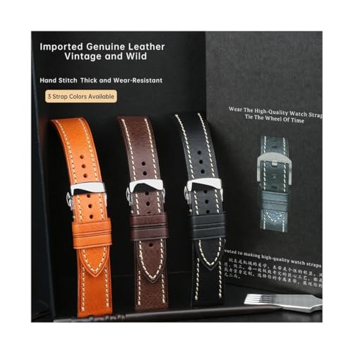 Bracelet de montre en cuir véritable pour remplacer un fermoir usé - 3