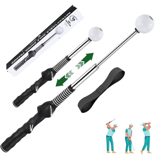 Pop-Feedback Retractable Golf Swing Trainer