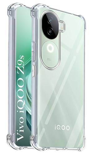 Image of Jkobi Shockproof Crystal-Clear Back Cover for Vivo iQOO Z9s (Anti Yellow Case | Drop & Camera Protection | Hard Polycarbonate)