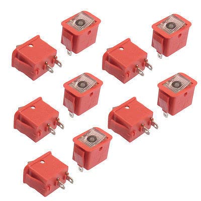 Rocer switch rouge 17x11mm interrupteur pour vos projets de domotique et lampes de bureau