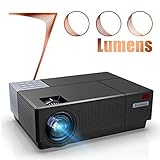 Beamer Full HD, BOSNAS Native 1080P LED Projektor 7000 Lux Unterstützt 4K und HiFi-Sound, 4D ±45° Elektronische Korrektur, 300'' Heimkino Beamer Kompatibel mit TV Stick PS4 Xbox Laptop Smartphone