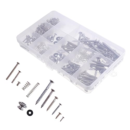 Kit de vis de guitare en acier inoxydable pour lutherie et boutons de sangle
