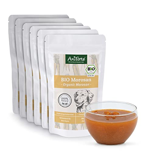 AniForte Bio Morosan Schonkost für Hunde bei Durchfall & Verdauungsstörung 6 x 100g - Natürliches Präbiotika für gesunde Darmflora, unterstützt Darmtrakt & Darmsanierung, Darmgesundheit, Immunsystem