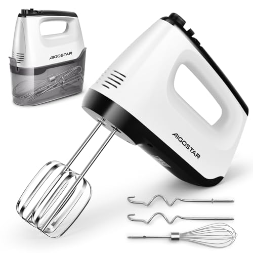 Aigostar Hand Mixer Electric Whisk with 6 Speeds and Turbo Boost, 400W, Ejection Button, Stainless...