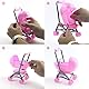 TOYANDONA 2Pcs Miniatur Kinderwagen Spielzeug Puppenhaus Miniatur Baby Wagen Kunststoff Puppenhaus Möbel Kindergarten Puppe Haus Zubehör