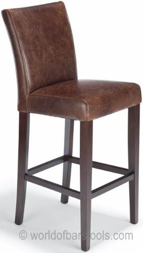 Costantino Pranzo Bar Stool Brown Aniline & Walnut