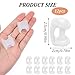 Wanmu 12 Pcs Gel Toe Separators, Pinky Toe Spacers Straightener Bunion Corrector for Overlapping Toes Hammertoe Crooked Toes Relieving Pressure