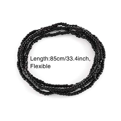 Elabest Fashion Beads Waist Chain African Belly Bead Body Chain Beach 10Pcs Waist Jewelry Summer Body Accessories For Women(Pure Color) #TOP6