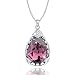 Osiana"Ana's Teardrop" CZ Woman's Pendant Mother's gift with crystal from Swarovski 18"Volcano