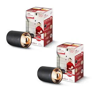 Murphy 10W Black Body Cylindrical Surface Mounted Spot Light Down Light (Natural White, Pack of 2)