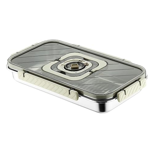 Recipiente de acero inoxidable con tapa hermética para protección de masas 2