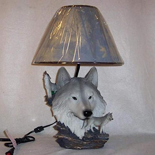 Moon Call Wolf Figurine Lamp