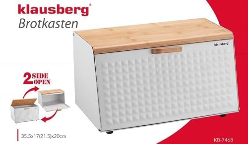 Miniatura 6 de Klausberg Kb-7468 - Caja Para Pan De Madera Y Acero Inoxidable, Color Blanco