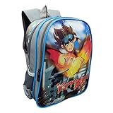 Mochila Infantil de Costas Anime Aventura Brave Passeio Creche Escolar (Cinza)