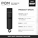 POM Pepper Spray Flip Top Snap Hook - Maximum Strength OC Spray Self Defense - Tactical Compact & Safe Design - Quick Key Release - 25 Bursts & 10 ft Range - (Group) (Black Black, One Pack)