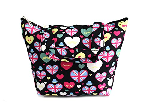 Bolsa Nécessaire Térmica Com Bolso Frontal F-010 Cor: Preto-Coração