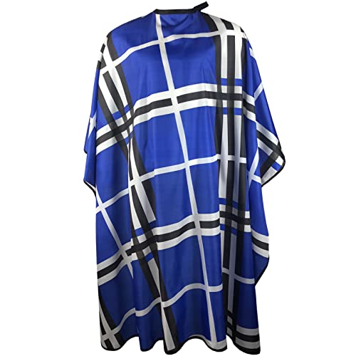Pelocapa Haircut Barber Cape for Men - Professional Salon Cape With Snap Closures, Large Waterproof for Adults, Hair Cutting, Styling - 63" 56" (Blue)
