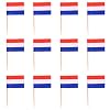 WINOMO 200Pcs Nederland Vlag Nederlandse Tandenstoker Vlaggen Mini Stok Cupcake Toppers Nederlandse Vlaggen Land Picks…