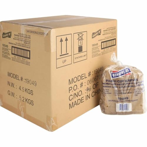 Genuine Joe Protective Corrugated Hot Cup Sleeves (Pack od 1000)