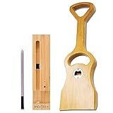 New MEATER Plus 165ft Long Range Smart Wireless Meat Thermometer for the Oven Grill Kitchen BBQ Smoker Rotisserie with Bluetooth and WiFi Digital Connectivity Bundled with HogoR Wooden Scraper