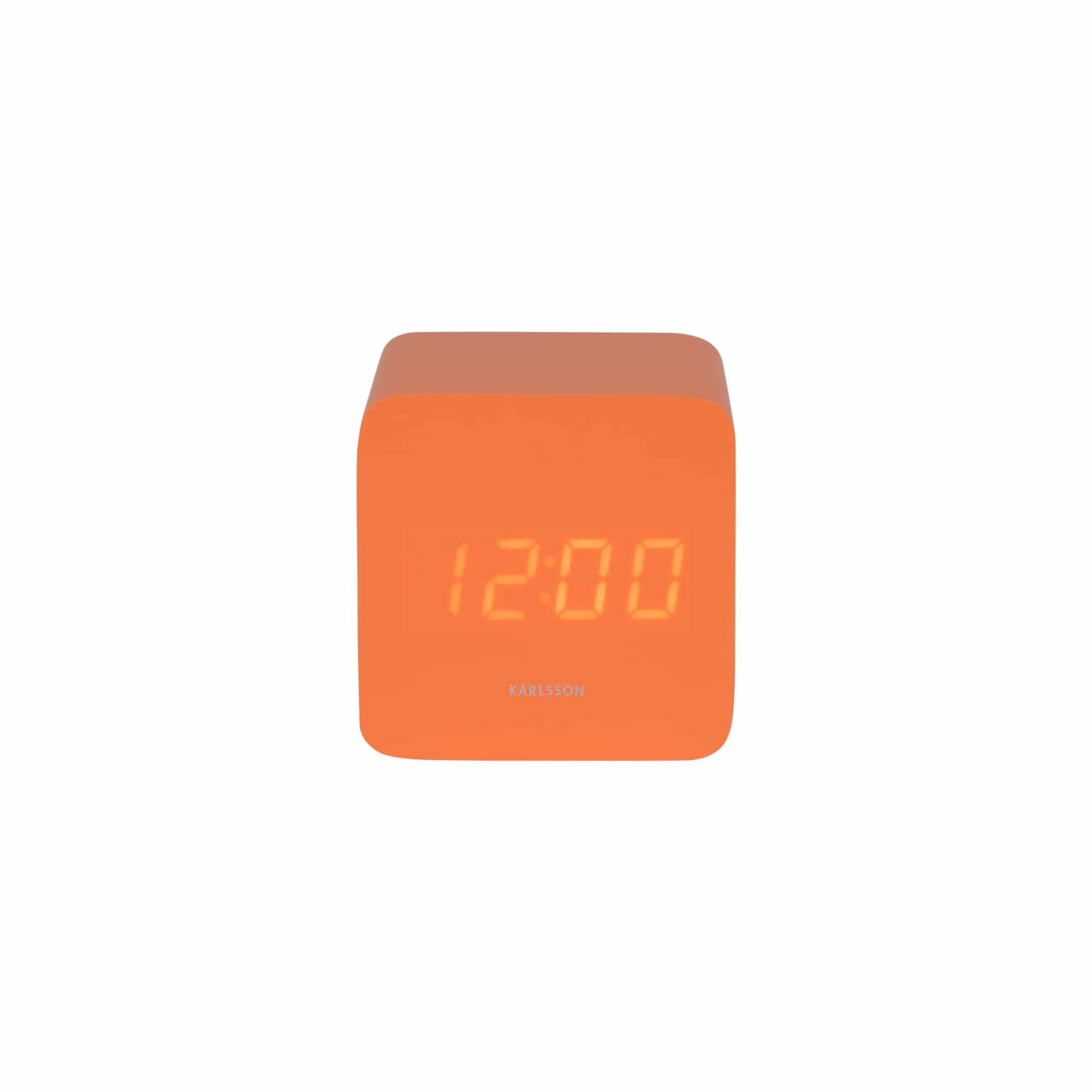 Réveil Karlsson Vintage Orange - Design Rétro, Flip Digital, Caoutchouté, Pour La Chambre Ou Le Bureau - 10