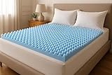 BYD MATTRESS Egg Crate Foam Mattress Topper – Breathable Eggshell Design for Comfort, Support & Airflow, Ideal for College Students (Very Soft • White, Full)