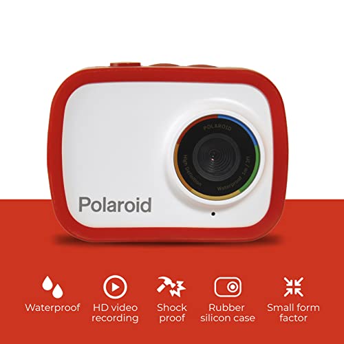 Image of Polaroid Sport Action Camera 720p 12.1mp, Waterproof Camcorder Video Camera with Built in Rechargeable Battery and Mounting Accessories, Action Cam for Vlogging, Sports, Traveling