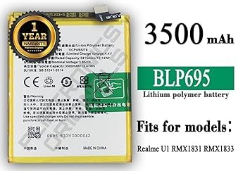 Image of BLP695 Battery for realme U1 / RMX1831 / RMX1833 Battery with 1 Year Warranty**** (I278)