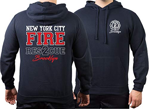Hoodie Navy, New York City FIRE Res 2 CUE, Brooklyn M Cover