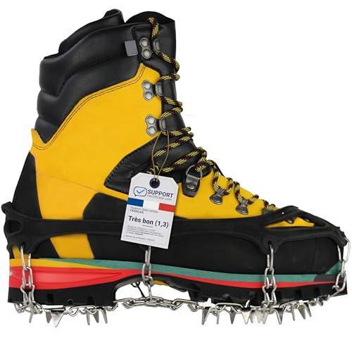 Crampons Neige et Glace pour Chaussures avec Griffes en Acier. Idéal pour Sports de Plein air, randonnées et promenades en Hiver (Size XL)